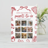 Italiaanse hand getekend hoe oud het ouderspel was kaart (Staand voorkant)