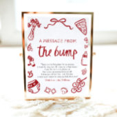 Italiaanse hand trok een bericht uit het hobbeltek poster