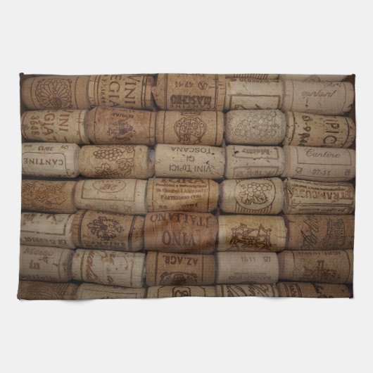 Italiaanse handdoek voor Collectie met wijnkurk (Horizontaal)