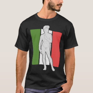 Italiaanse handgebaar met Italiaanse vlag - standb T-shirt