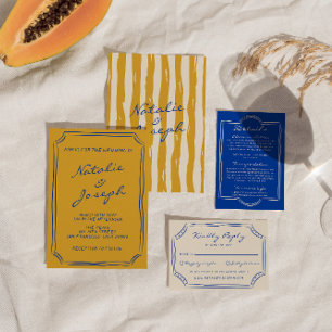Italiaanse handgeschreven geschilderde pinstripes kaart