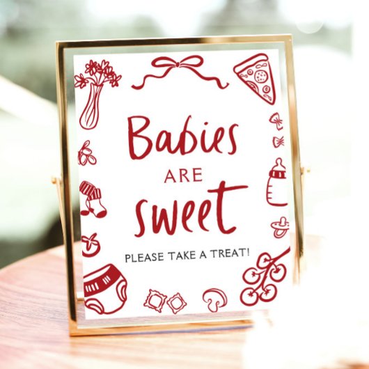 Italiaanse handgetekende baby's zijn zoet Neem een Poster