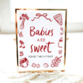 Italiaanse handgetekende baby's zijn zoet Neem een Poster