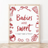 Italiaanse handgetekende baby's zijn zoet Neem een Poster