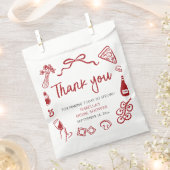 Italiaanse handgetekende pizza dank je bruidsfeest bedankzakje (Geknipt)