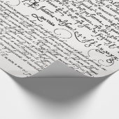Italiaanse  handschrift Calligrafie Cadeaupapier (Hoek)