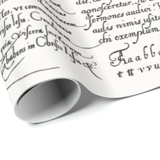 Italiaanse  handschrift Calligrafie Cadeaupapier (Rol Hoek)
