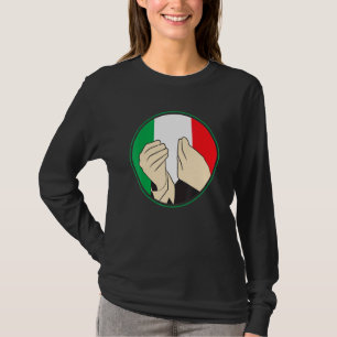 Italiaanse handtekenen of Italiaans bloed geboren T-shirt