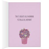 italiaanse Happy Moederdag Roze Bouquet (Binnen (Rechts))