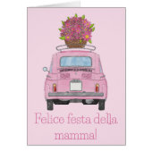 italiaanse Happy Moeders Day Fiat 500 (Voorkant)