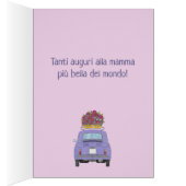 italiaanse Happy Moeders Day Fiat 500 (Binnen (Rechts))