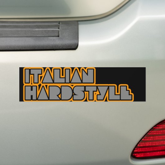 Italiaanse hardstijl bumpersticker (Op auto)