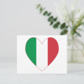 Italiaanse Hart Vlag Briefkaart (Staand voorkant)