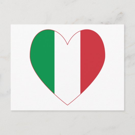 Italiaanse Hart Vlag Briefkaart (Voorkant)
