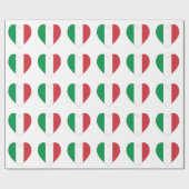 Italiaanse Hart Vlag Cadeaupapier (Vlak)