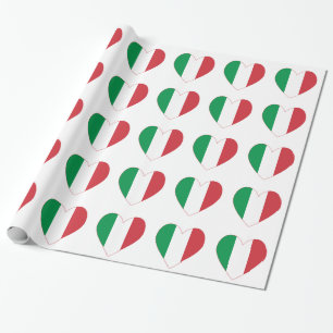 Italiaanse Hart Vlag Cadeaupapier