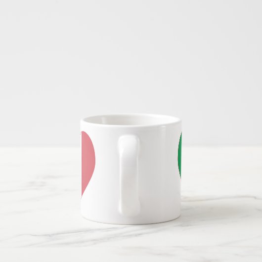 Italiaanse Hart Vlag Espresso Kop (Achterkant)