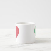 Italiaanse Hart Vlag Espresso Kop (Voorkant)