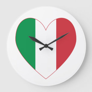 Italiaanse Hart Vlag Grote Klok