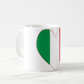Italiaanse Hart Vlag Koffiemok (Voorkant links)