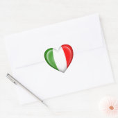 Italiaanse Hart Vlag op Wit Sticker (Envelop)