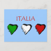 Italiaanse harten vlag van Italië Italiaanse liefd Briefkaart (Voorkant)