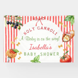 Italiaanse Heilige Cannoli Baby Shower decoratie b Spandoek