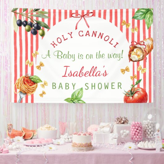 Italiaanse Heilige Cannoli Baby Shower decoratie b Spandoek (Feest)