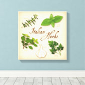 Italiaanse Herbs Canvas Art Afdruk (Insitu (Houten vloer))