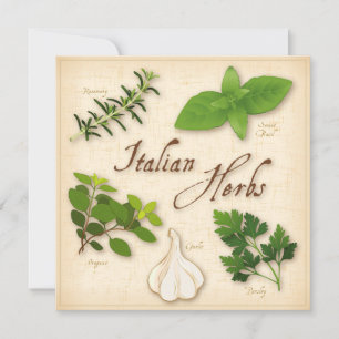 Italiaanse Herbs Recipe Card