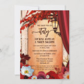 Italiaanse Herfst Elopement bruiloft Receptie Foto Kaart (Voorkant)