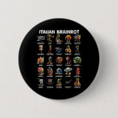 Italiaanse hersenrot Italiaanse brainrot grappige  Ronde Button 5,7 Cm (Voorkant)