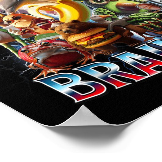 Italiaanse hersenrot Italiaanse hersenrot grappige Poster (Hoek)