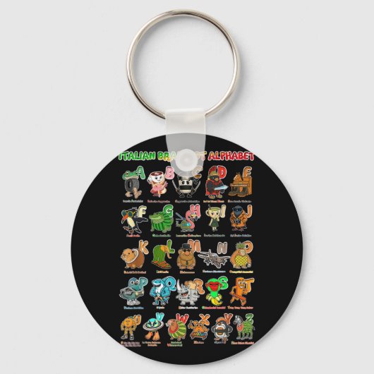 Italiaanse hersenrot Italiaanse hersenrot grappige Sleutelhanger (Voorkant)