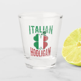 Italiaanse holigan Italië vlag Shamrock St Patrick Shot Glas