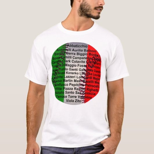 Italiaanse honkbalspelers t-shirt (Voorkant)