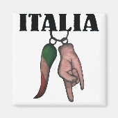 ITALIAANSE HOORN MET KWAAD OOG, CORNO MAGNEET (Voorkant)