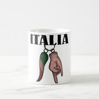 ITALIAANSE HORN COFFEE CUP, MOK MET EVIL EYE, CORN