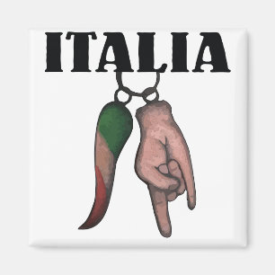 ITALIAANSE HORN MET EVIL EYE, CORNO MAGNEET