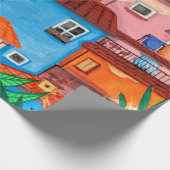 Italiaanse huizen. Gouache Cadeaupapier (Hoek)