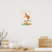  Italiaanse humor, vetdame duiken Poster (Keuken)