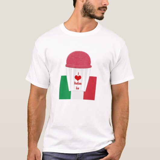 Italiaanse Ice Cup kleurrijke Italiaanse Ice shirt (Voorkant)