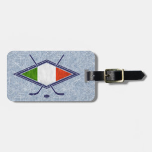 Italiaanse Ice Hockey Bagagelabel Sjabloon