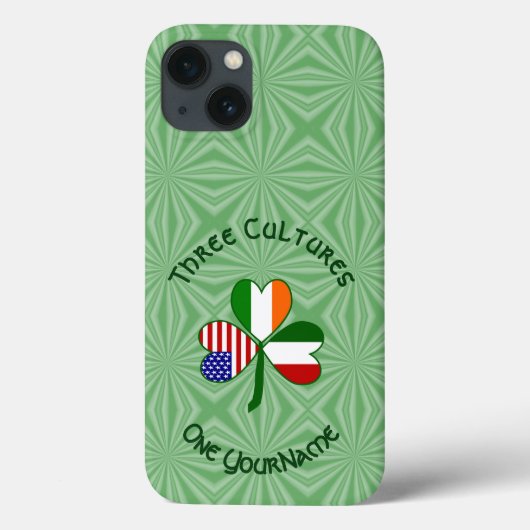 Italiaanse Ierse Amerikaanse Klaver Vlag Persoonli Case-Mate iPhone Case (Achterkant)