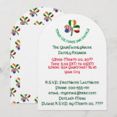 Italiaanse Ierse Amerikaanse Shamrock Family Reuni Kaart (Voorkant / Achterkant)
