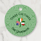 Italiaanse Ierse Amerikaanse Shamrock gepersonalis Bedankjes Labels (Voorkant)