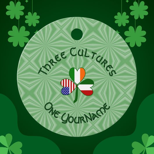 Italiaanse Ierse Amerikaanse Shamrock gepersonalis Bedankjes Labels