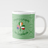 Italiaanse Ierse Amerikaanse Shamrock gepersonalis Grote Koffiekop (Rechts)