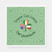 Italiaanse Ierse Amerikaanse Shamrock gepersonalis Servet (Voorkant)