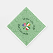 Italiaanse Ierse Amerikaanse Shamrock gepersonalis Servet (Hoek)